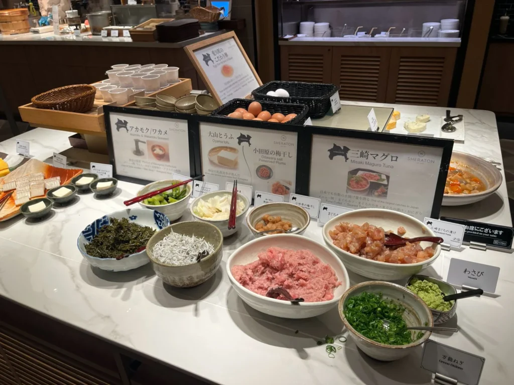 横浜ベイシェラトン朝食ブッフェの和食コーナー